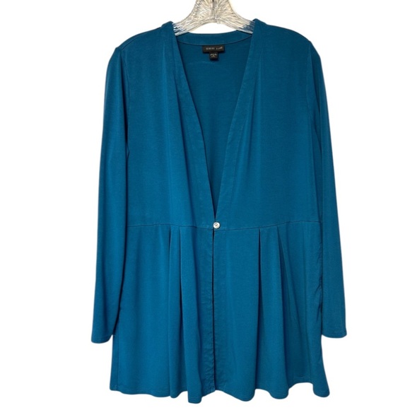 J. Jill wearever collection cyan blue cardigan - Picture 3 of 8